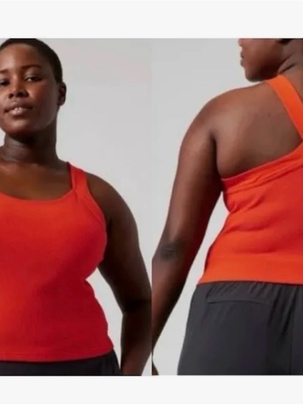 Athleta Horizon Orange Racerback Tank Top Size SP